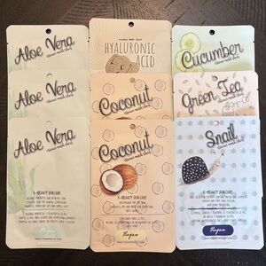 Hayan Essence Face Mask Sheets Variety Pack (Set of 9) K-Beauty Skin Care New